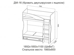 ДМ-16 Кровать двухъярусная с ящиком в Перми - perm.магазин96.com | фото