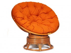 Кресло-качалка Papasan w 23/01 B с подушкой Cognac, ткань Оранжевый в Перми - perm.магазин96.com | фото