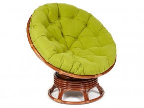 Кресло-качалка Papasan w 23/01 B с подушкой Pecan, флок Олива в Перми - perm.магазин96.com | фото